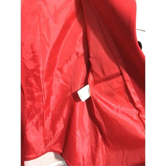 Scappini Italy Red Jacket / Coat Lined Size 38 ~ Excellent - Picture 11 of 16